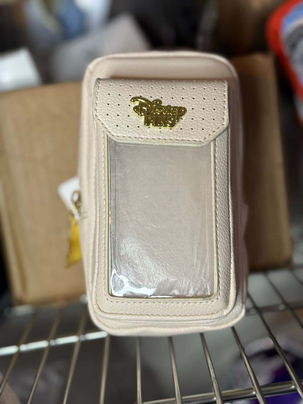 Disney Parks Pin Trading White Gold Small Pin Bag